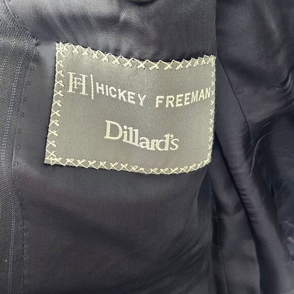 Hickey Freeman 100% Wool Pinstripe Blazer 44S Made in USA Vintage Y2K Power Look - Picture 3 of 5
